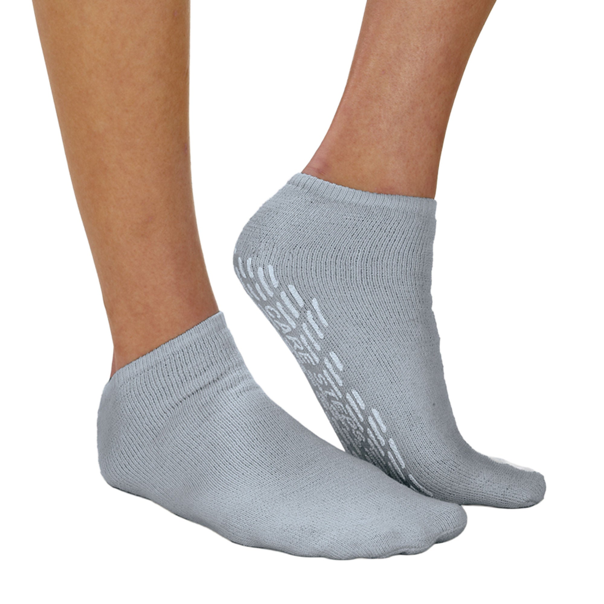 Care-Steps® Single Tread Slipper Socks, Extra Large, Gray