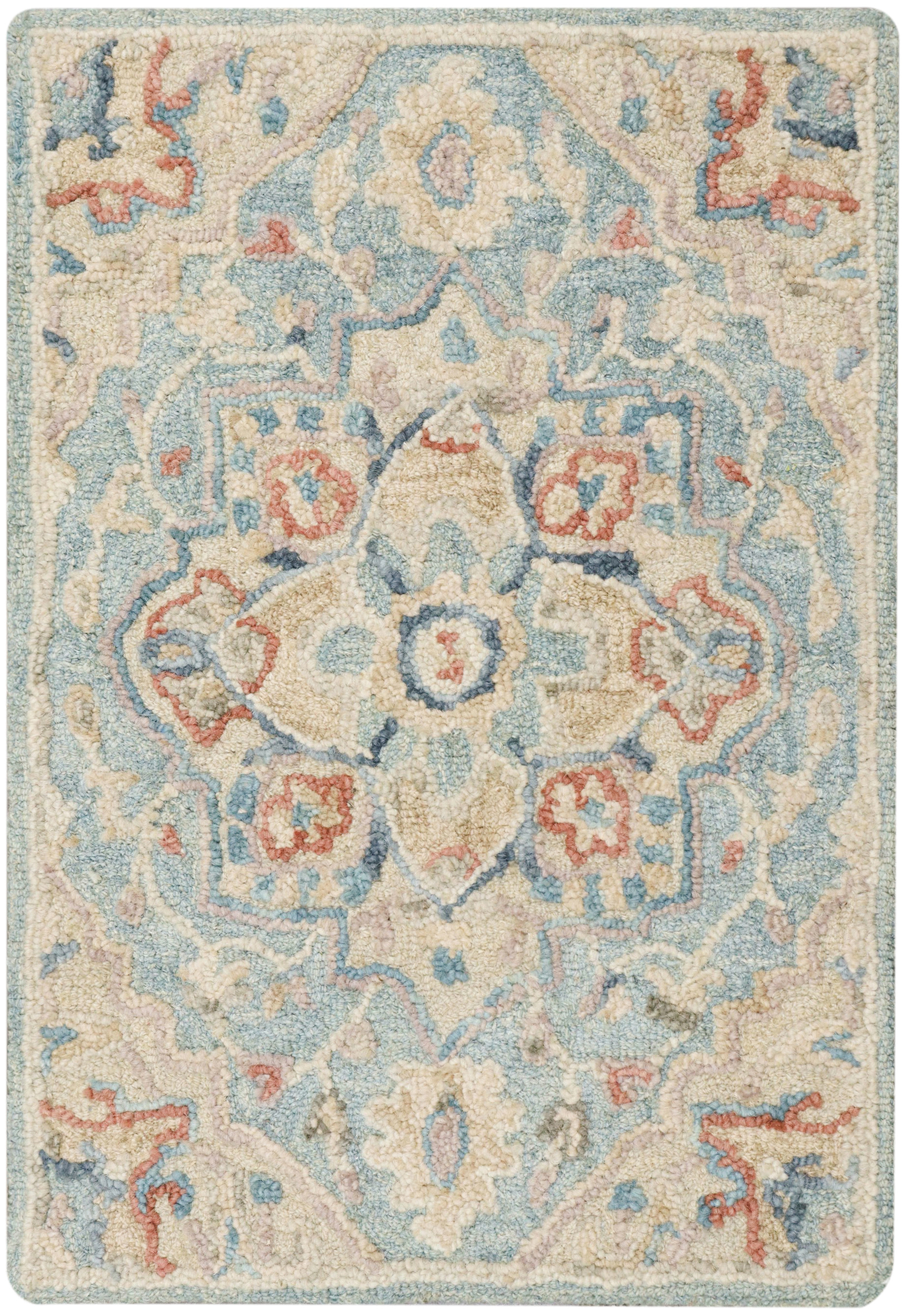 Nourison Maison 2' x 3' Light Blue Ivory Vintage Indoor Rug