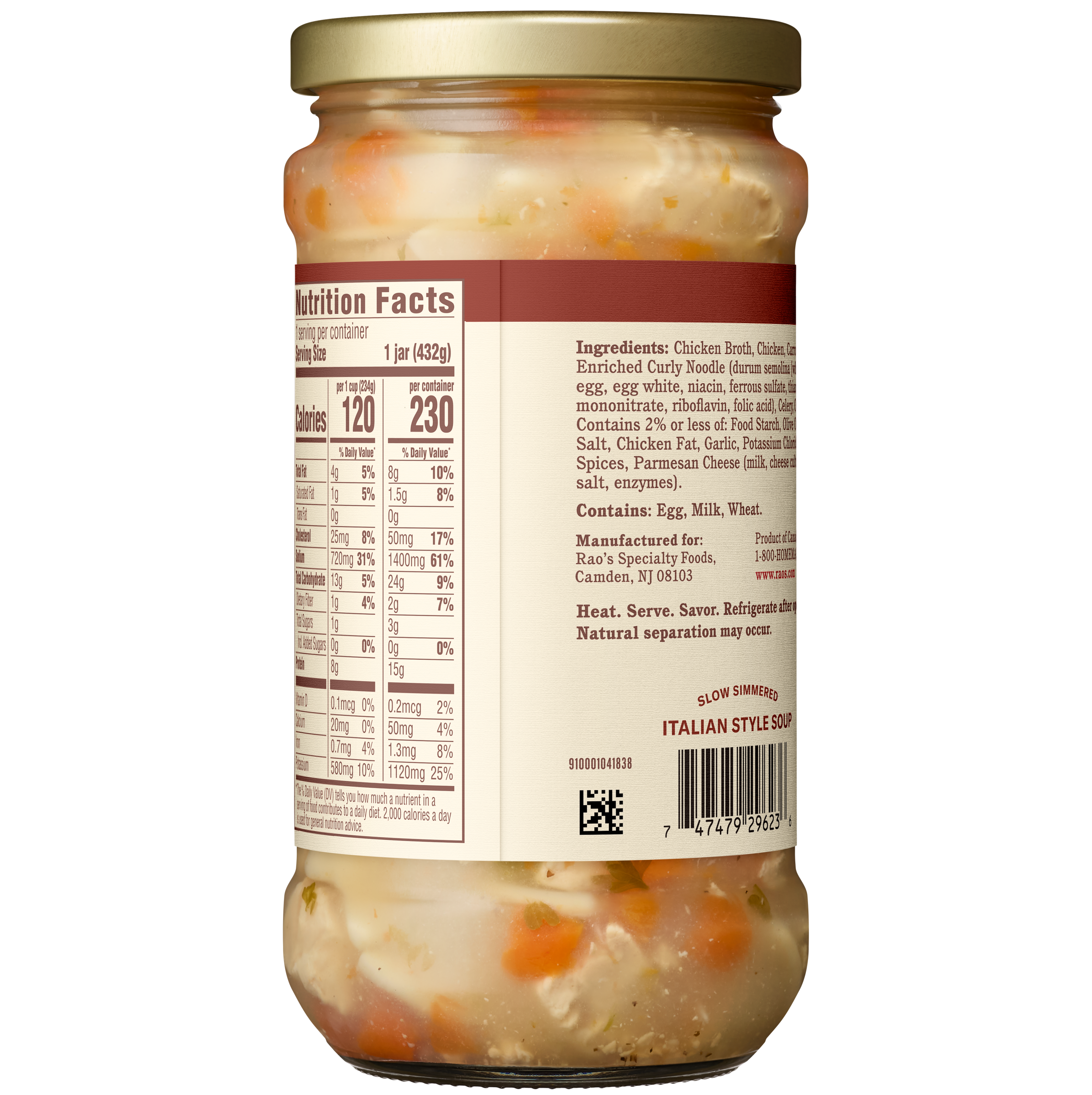 Chicken Noodle Soup, 15.25 oz - Back Image