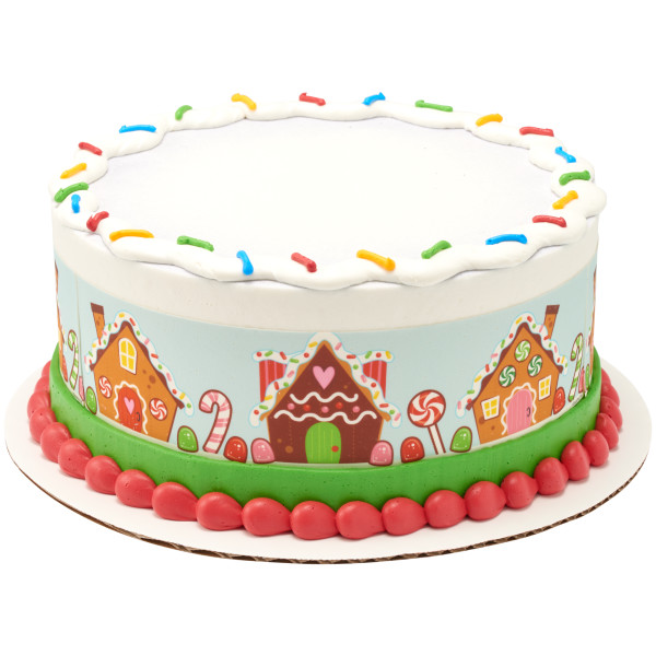 Gingerbread Village PhotoCake® Edible Image® Strips