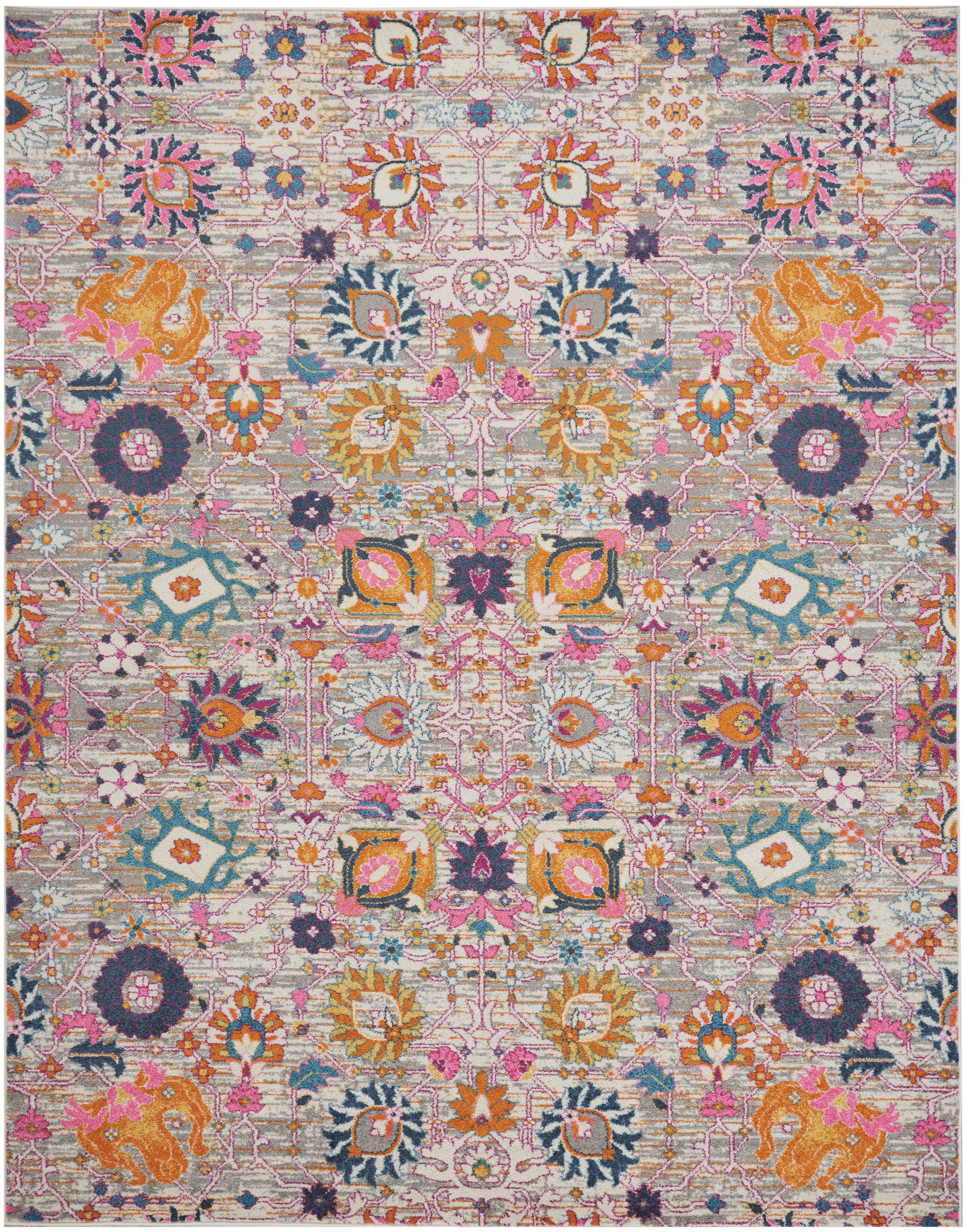 Nourison Passion 9' x 12' Silver Bohemian Indoor Rug