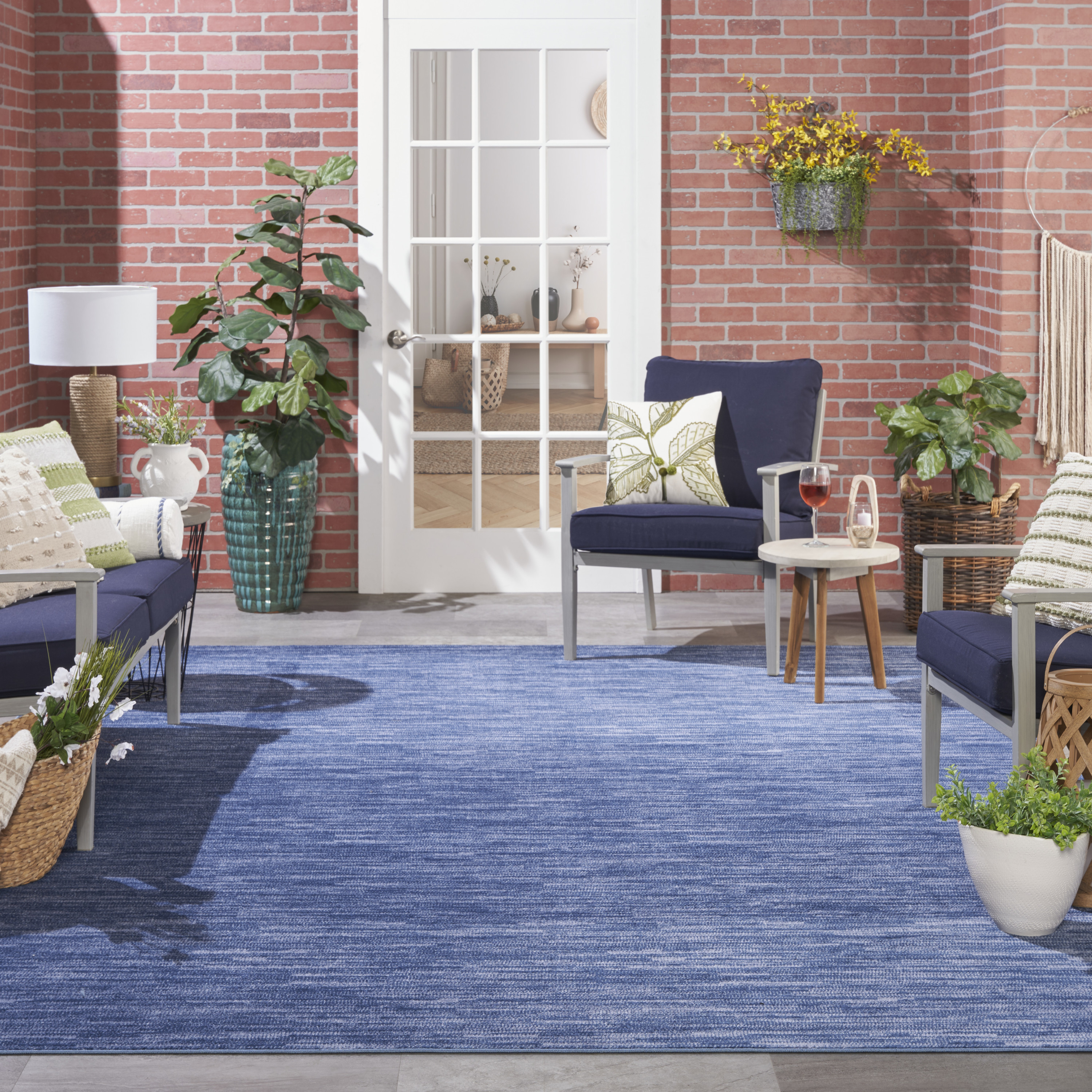 Nourison Nourison Essentials 12' x 15' Navy Blue Outdoor Rug