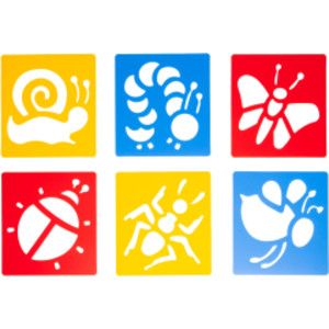 Bug Stencils, Plastic, 6 Count