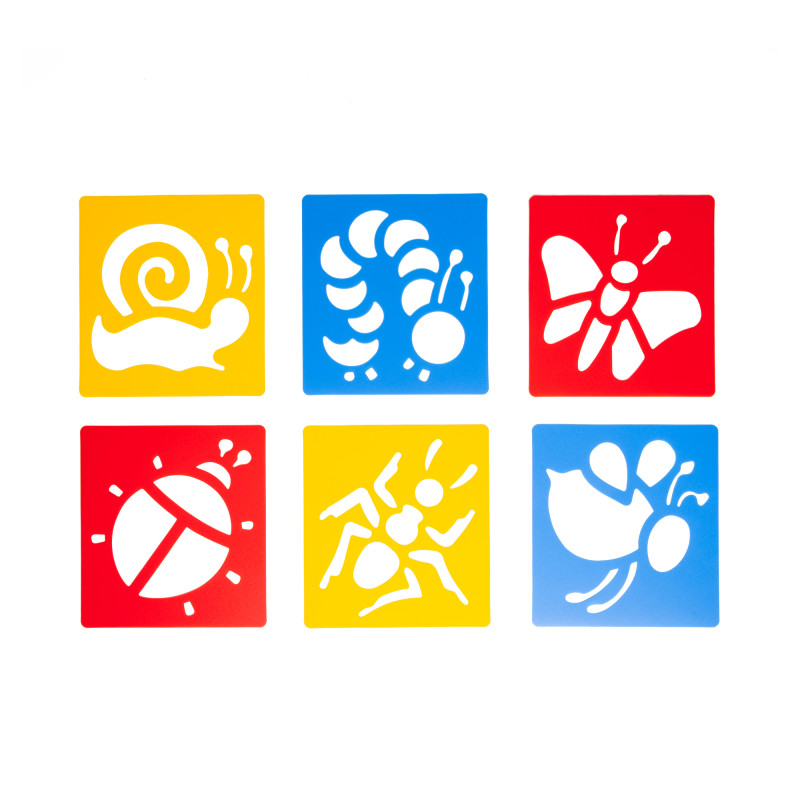Bug Stencils, Plastic, 6 Count