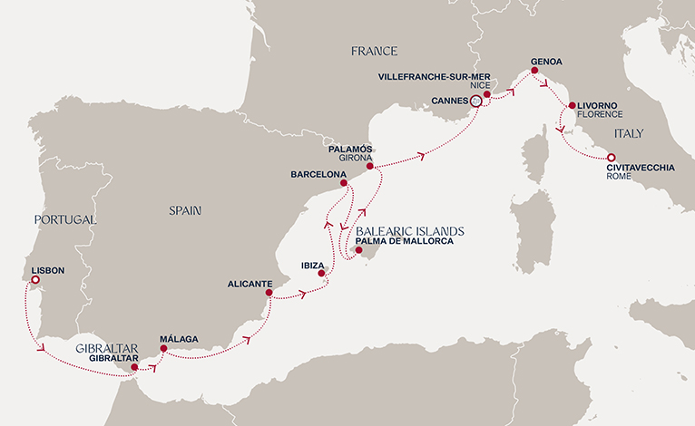 Itinerary map