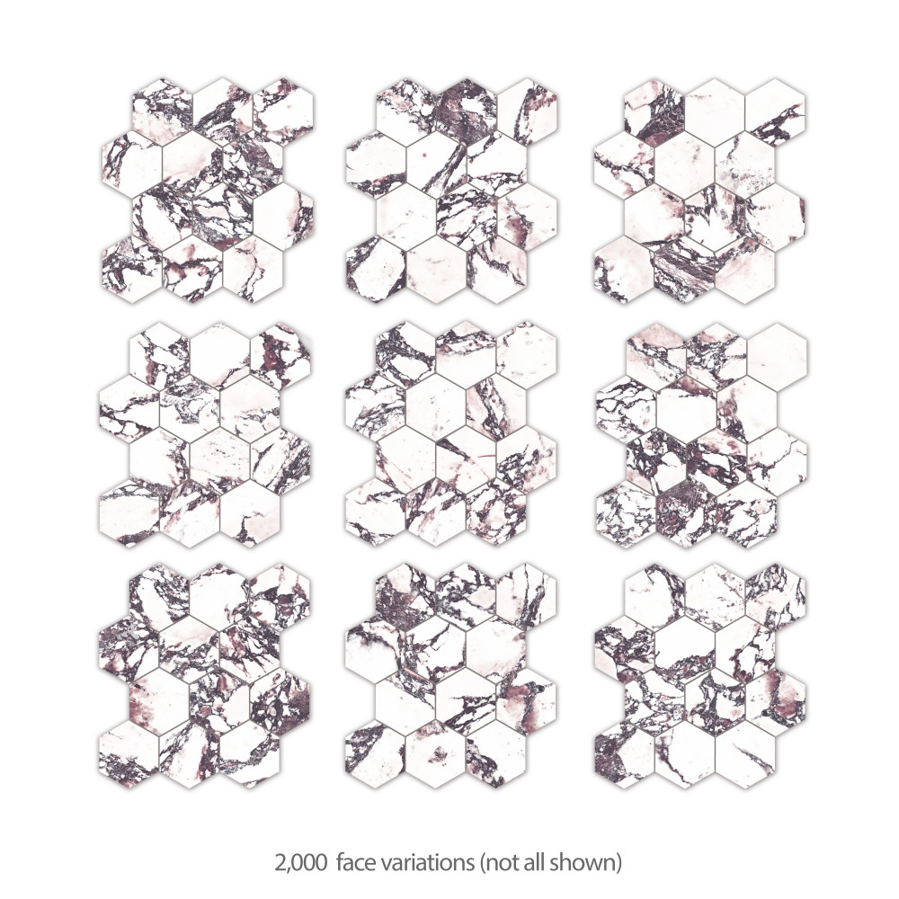 Touche 4″ Hex Rubis 11-3/4 in. x 13-5/8 in. Porcelain Mosaic Tile