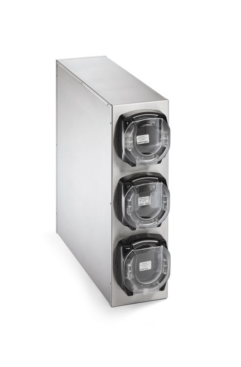 Configurable Stainless Steel Dispenser Cabinets with LidSaver® 3 Lid Dispenser Options