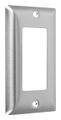 Wall Plate Stainless Steel 1-Gang Standard Decorator/Rocker Silver