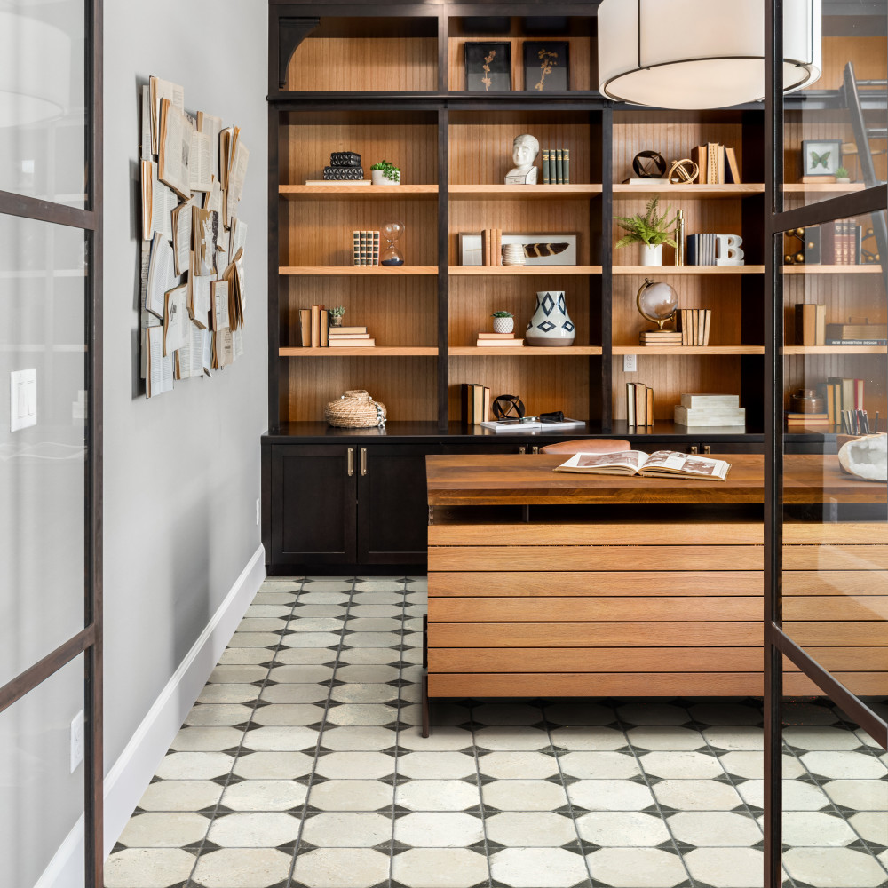 Kings Yard Nero 17-5/8 in. x 17-5/8 in. Ceramic Floor and Wall Tile