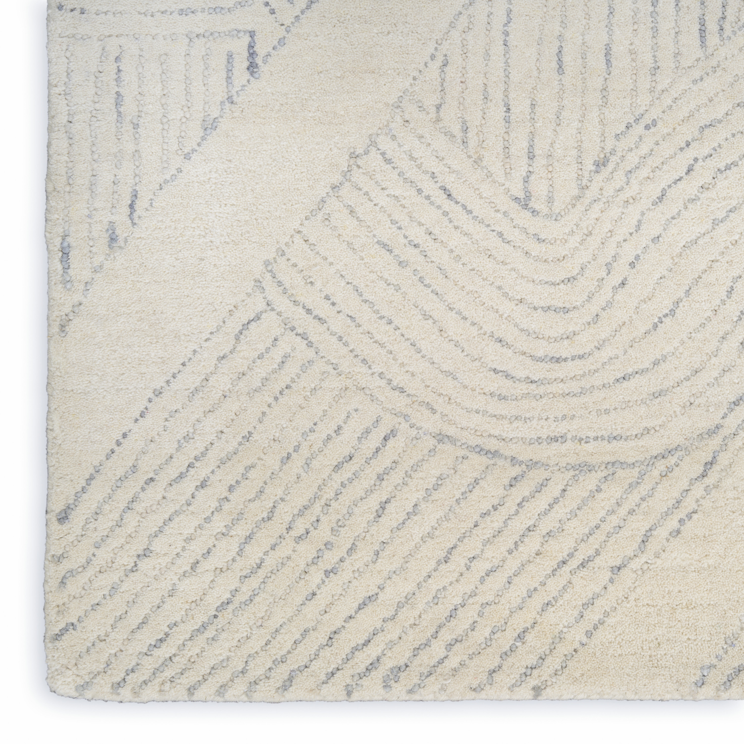 DKNY Pure Patterns 2'3" x 7'6" Ivory Grey Modern Indoor Rug