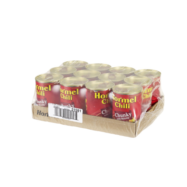 HORMEL(r) CHUNKY CHILI w/BEANS - 12/15 OZ . C1RA - Front Right Closed Case (Hi Res)