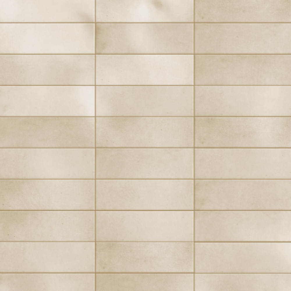 Coco Glossy Canvas Beige 2 in. x 5-7/8 in. Porcelain Wall Tile