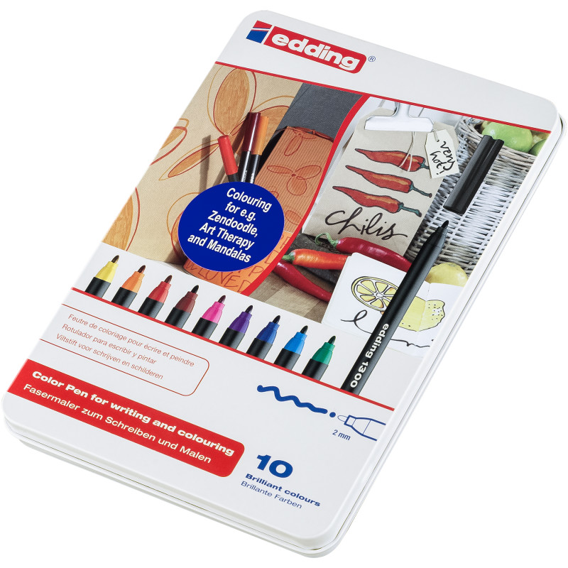 1300 Series Color Markers, Medium, Assorted Colors, Set of 10