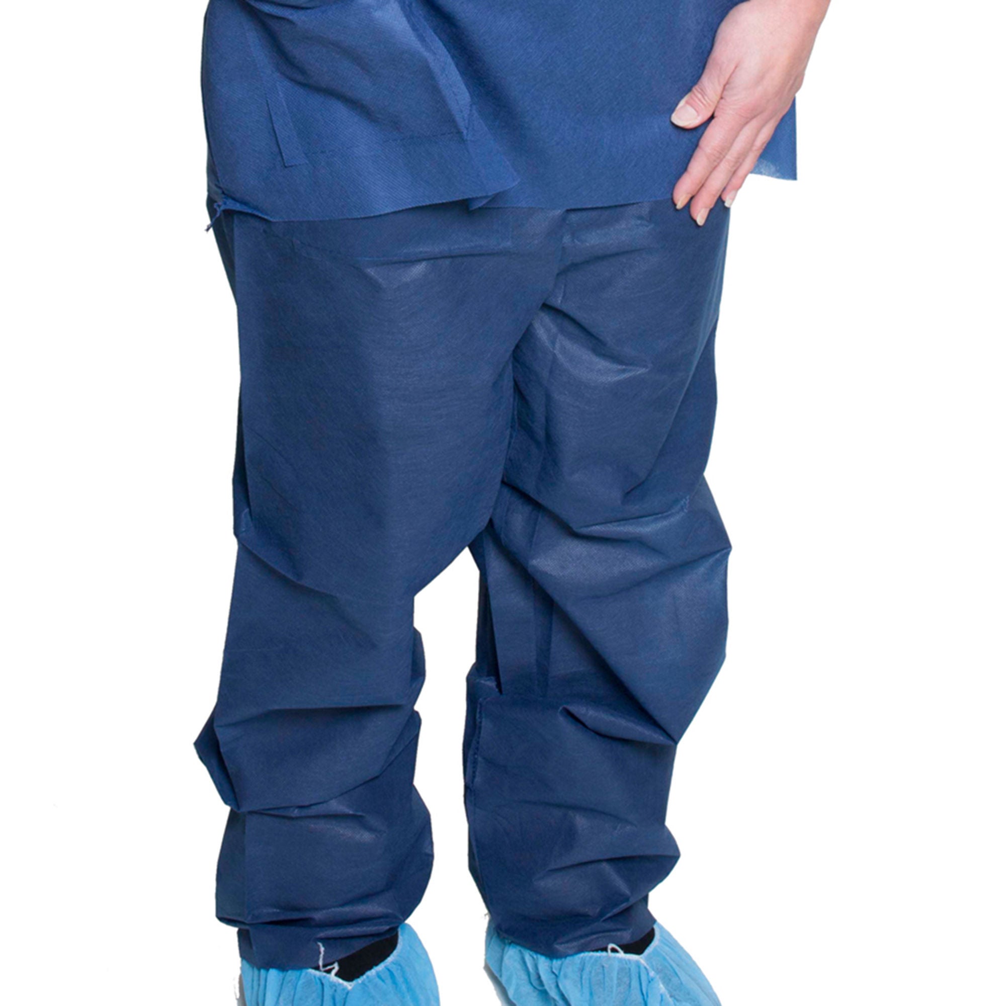 Dukal Scrub Pants, Spunbond Polypropylene, Medium, Dark Blue
