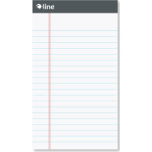 White Legal Pad, 50 Sheets, 5" x 8"