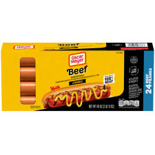 Oscar Mayer Jumbo Uncured Beef Franks Hot Dogs, 24 ct. Box