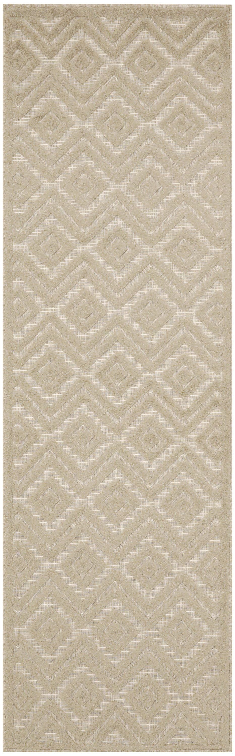 Nourison Versatile 2' x 6' Cream Modern Rug