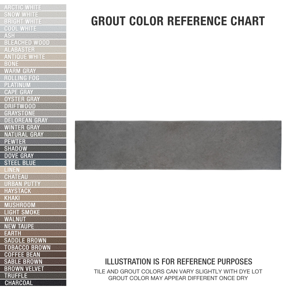 Heritage Carbon 2-3/8 in. x 9-5/8 in. Porcelain Floor and Wall Tile