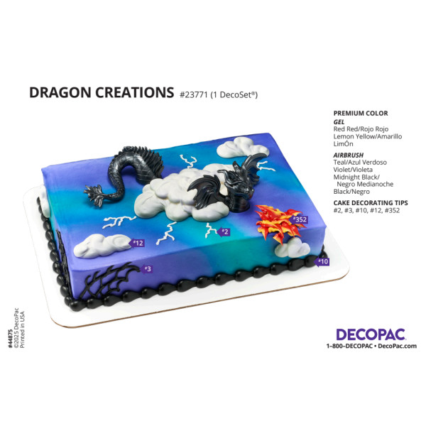 Dragon Creations Cake Decorating Instruction Card