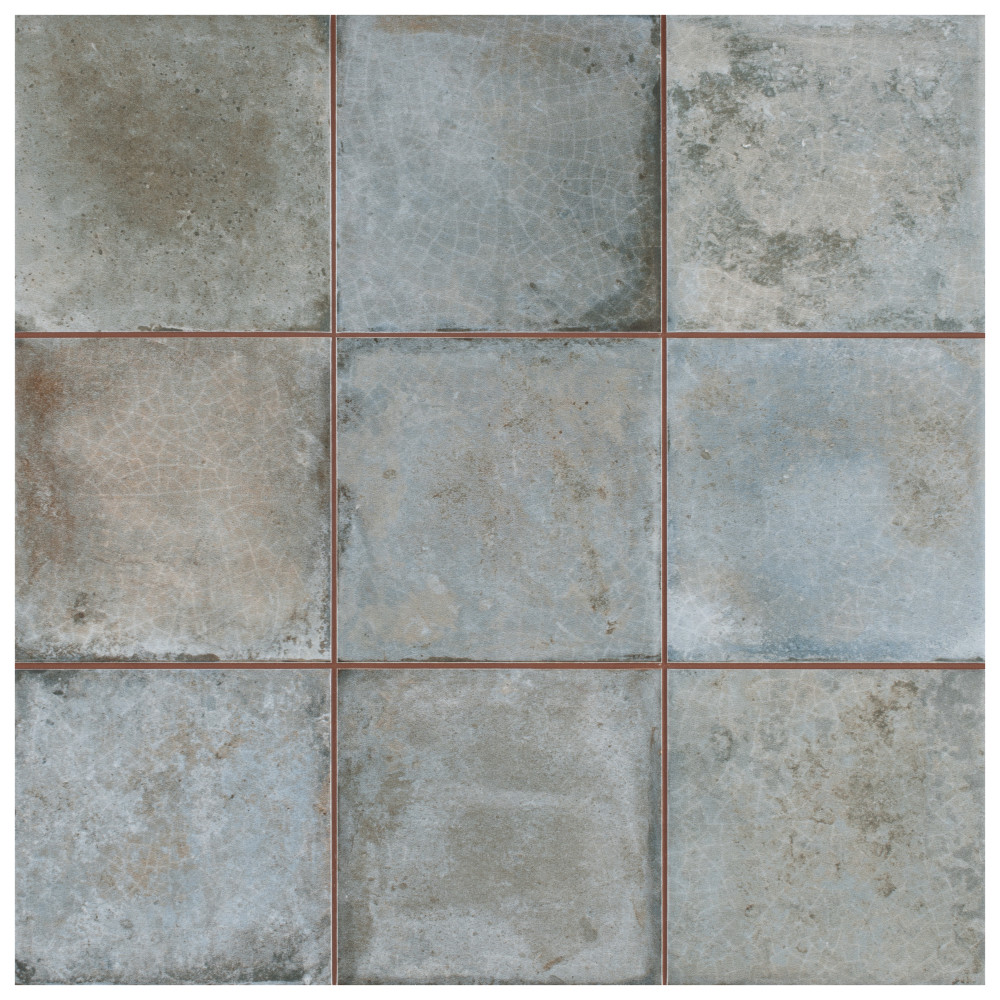 Kings Etna Blue 13-1/8 in. x 13-1/8 in. Ceramic Floor and Wall Tile