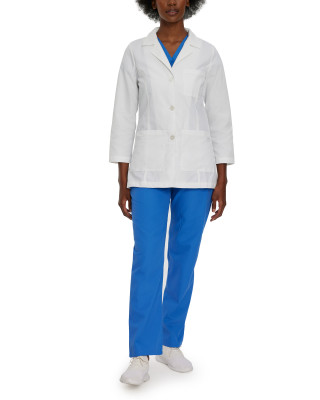 Landau Women&#8216;s 3-Pocket Consultation Jacket-White Coats