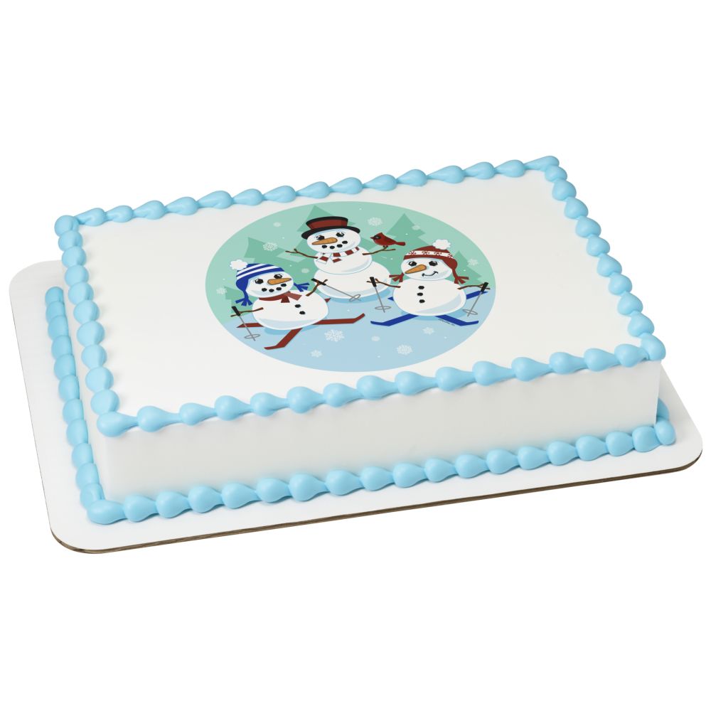 Image Cake Snowman Friends
