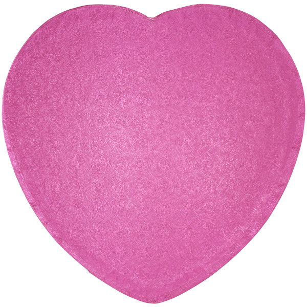 12" Heart Pink Foil Cake Board