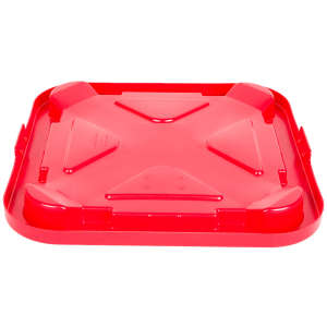 Rubbermaid Commercial, BRUTE, Square, Resin, 28 gal, Red, Receptacle Lid