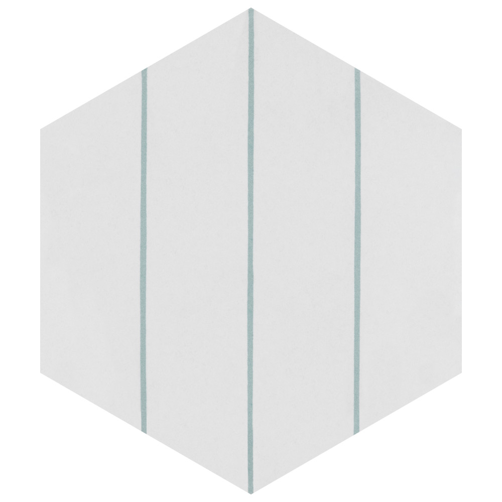 Sample – Porto Savona Hex Aqua Porcelain Floor and Wall Tile