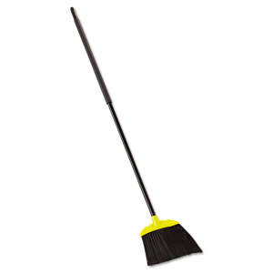 Rubbermaid Commercial, 10in, Jumbo Smooth Sweep Angle Broom, Metal Handle, Polypropylene Bristles, Black
