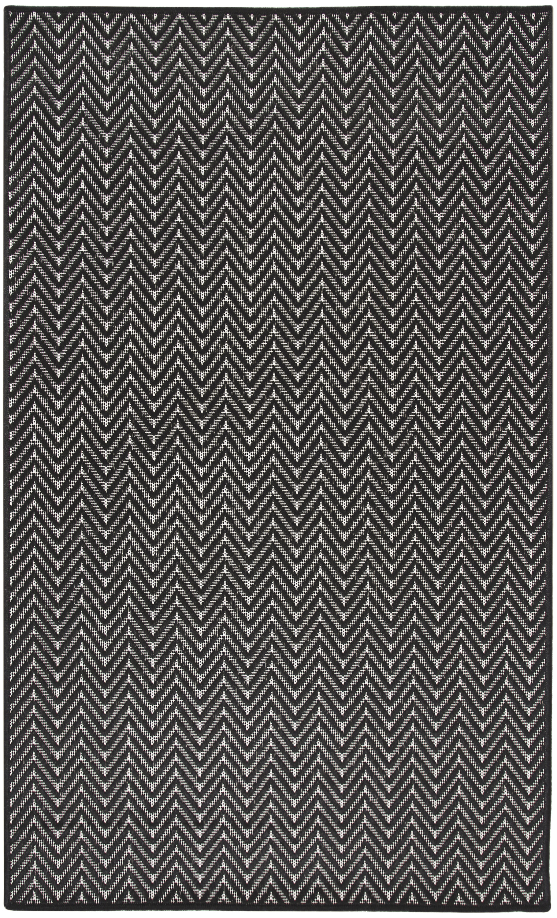 Nourison Horizon Indoor/Outdoor 2' x 3' Black Modern Rug