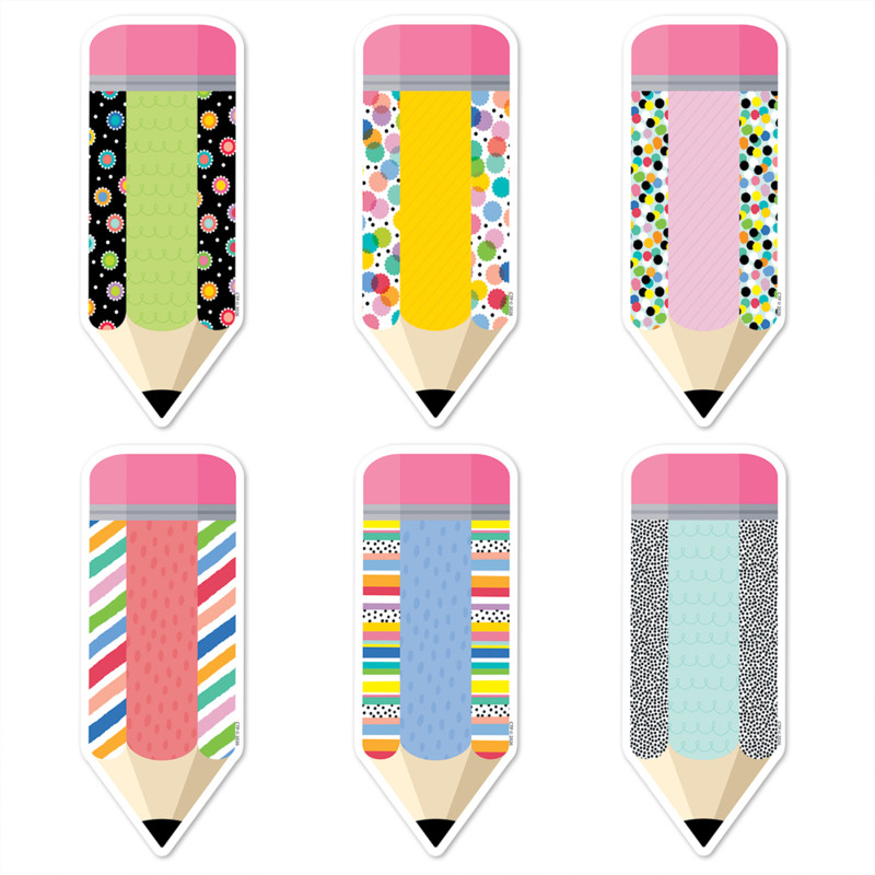 Pattern Play Pencils 6 in Designer Cut-Outs