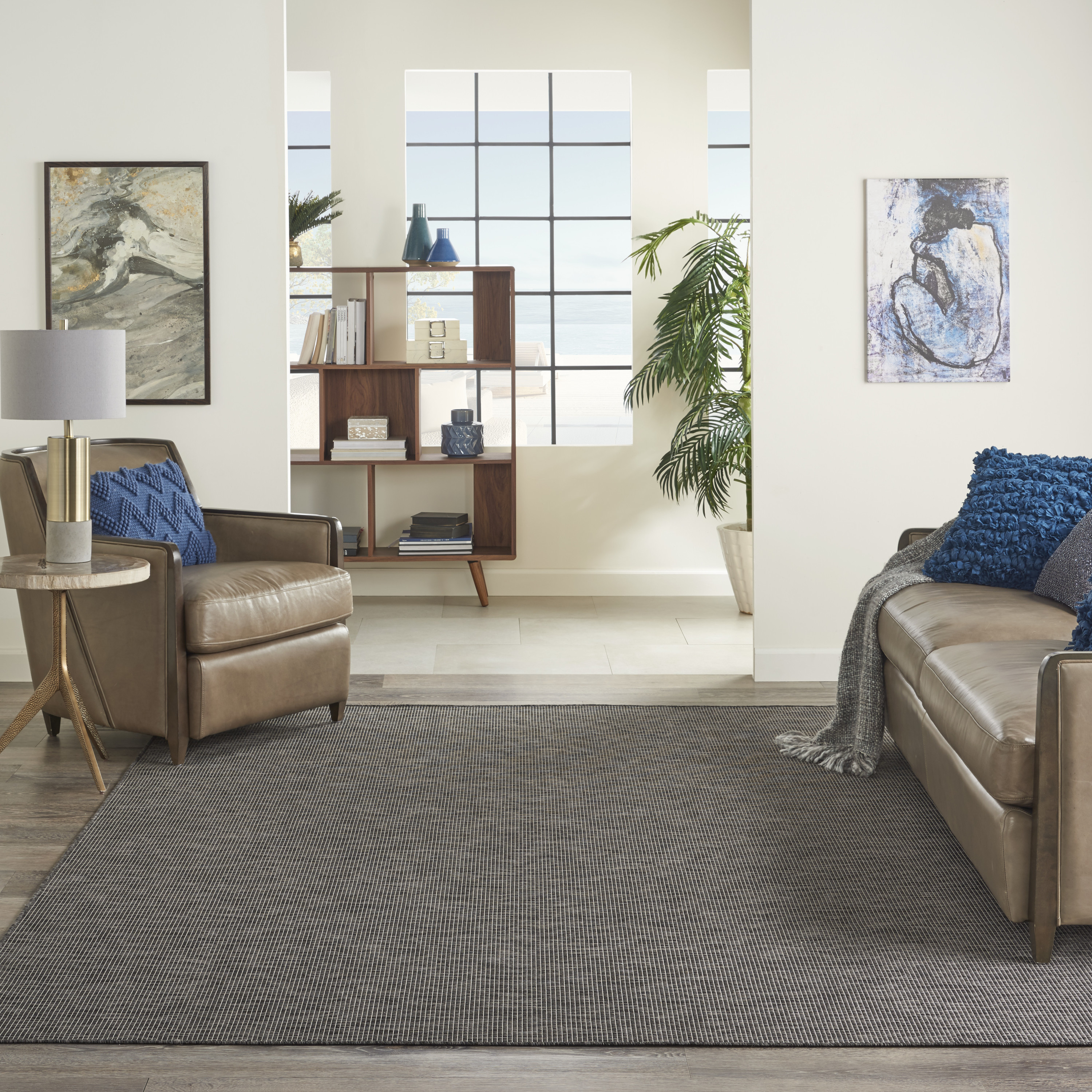 Nourison Positano 8' x 10' Charcoal Modern Rug