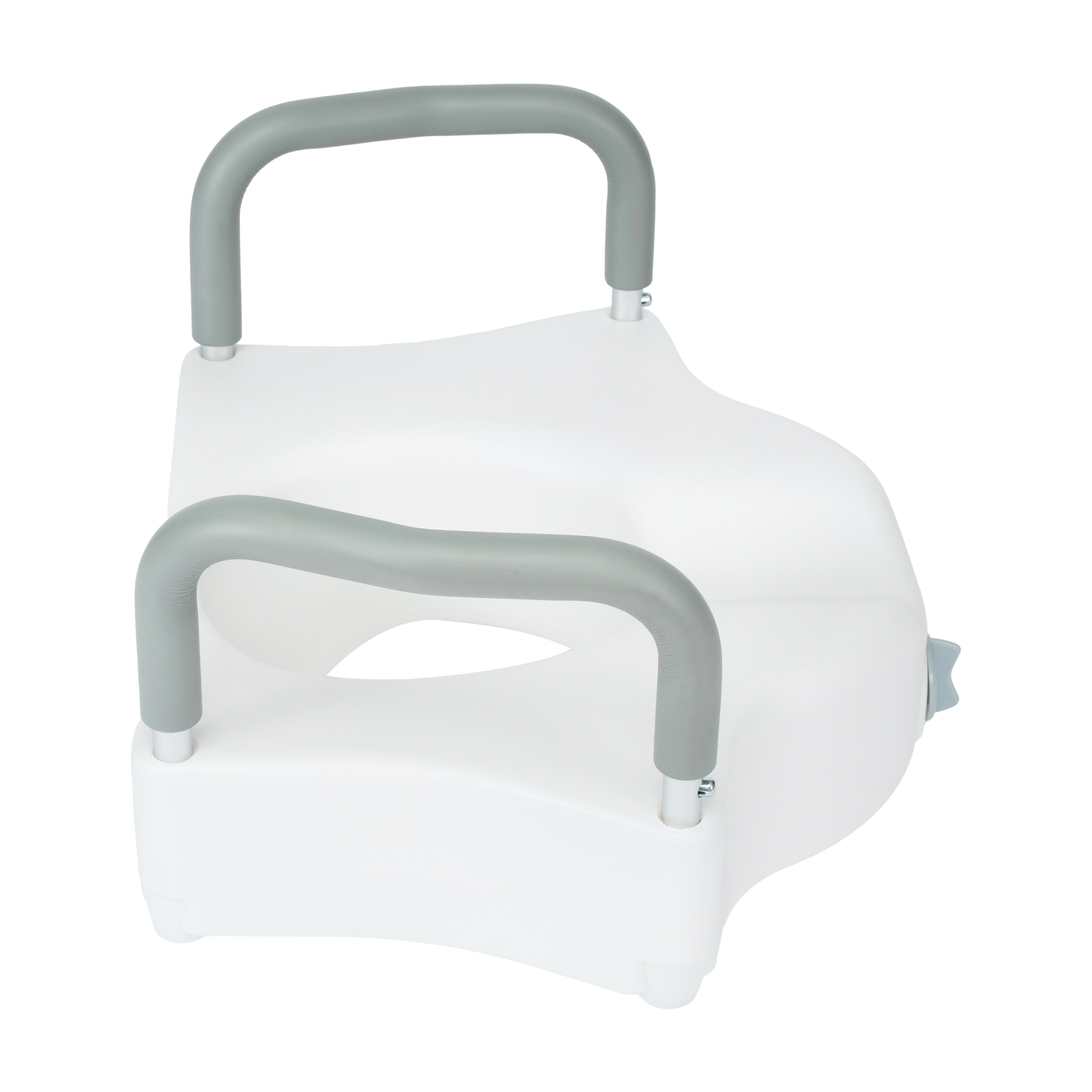 Asiento de inodoro elevado Ramsey para ancianos con envoltura de espuma ajustable en altura... - Imagen 12 de 13