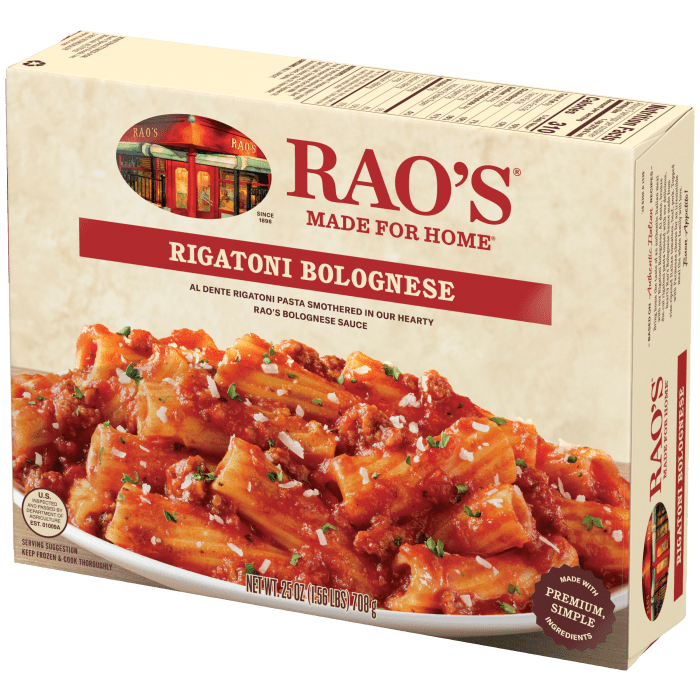 Rigatoni Bolognese Frozen Meal, 25 oz - Right angle Image
