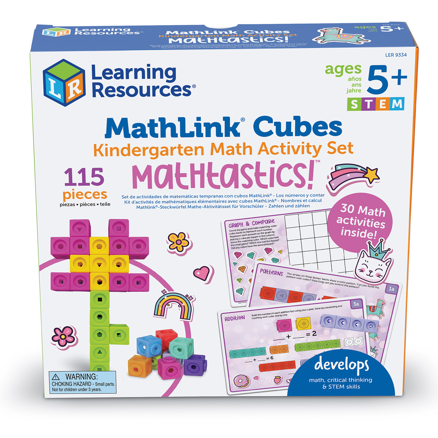 Learning Resources Mathlink Cubes Kindergarten Math Activity Set: Mathatics! image number null