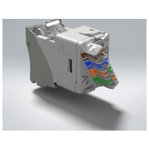 Siemon U6A-H04DA UltraMAX UTP Category 6A RJ45 Hybrid Gray Punch Down ...