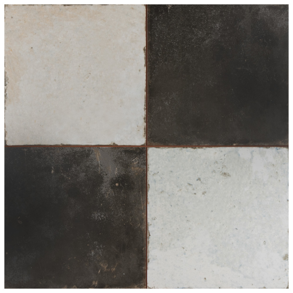 Kings Damero 17-5/8 in. x 17-5/8 in. Ceramic Floor and Wall Tile