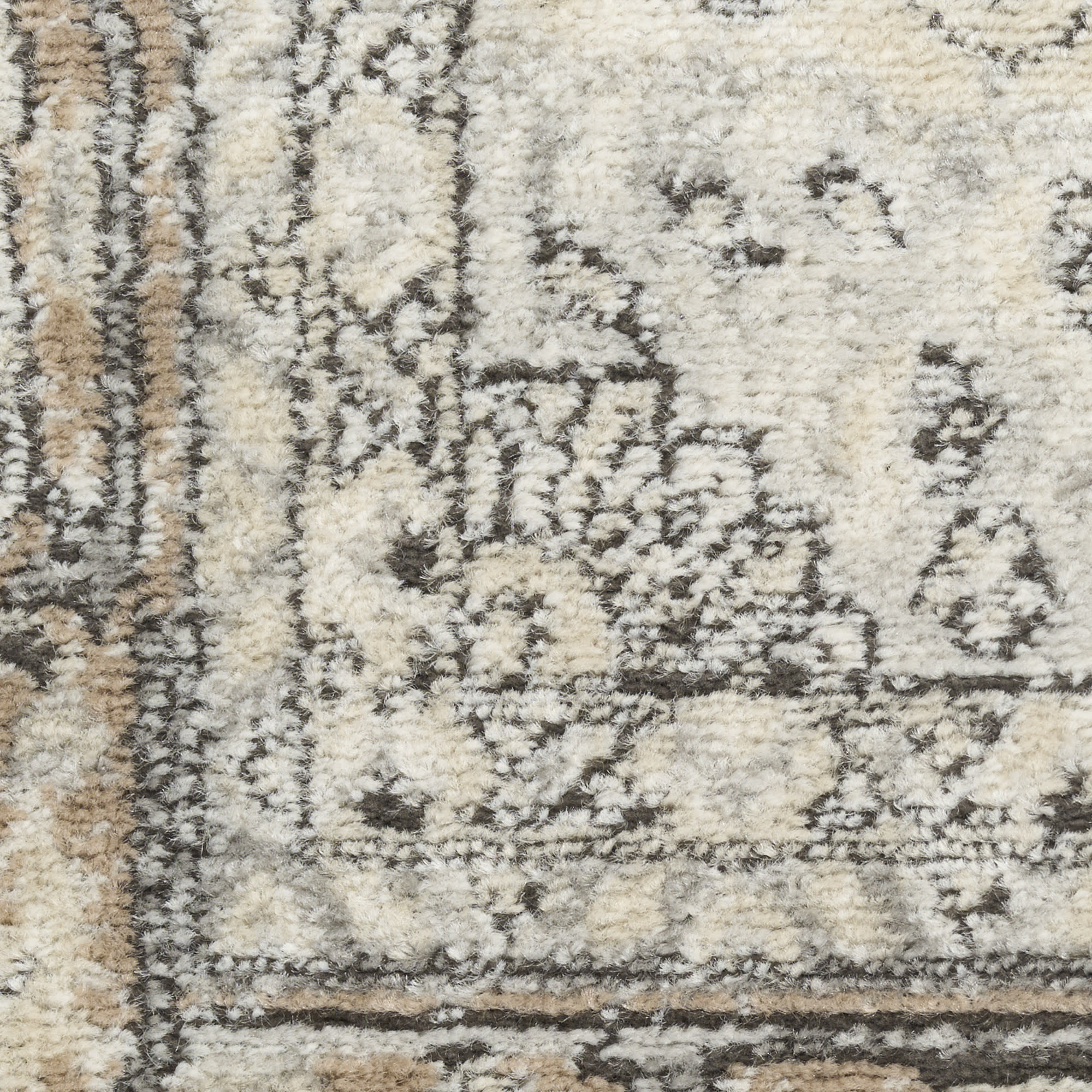 Nourison Quarry 6' x 9' Ivory Grey Taupe Vintage Indoor Rug