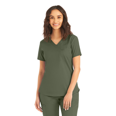 Landau ProFlex LT107 Women&#8216;s 2-Pocket V-Neck Medical Scrub Top-Landau