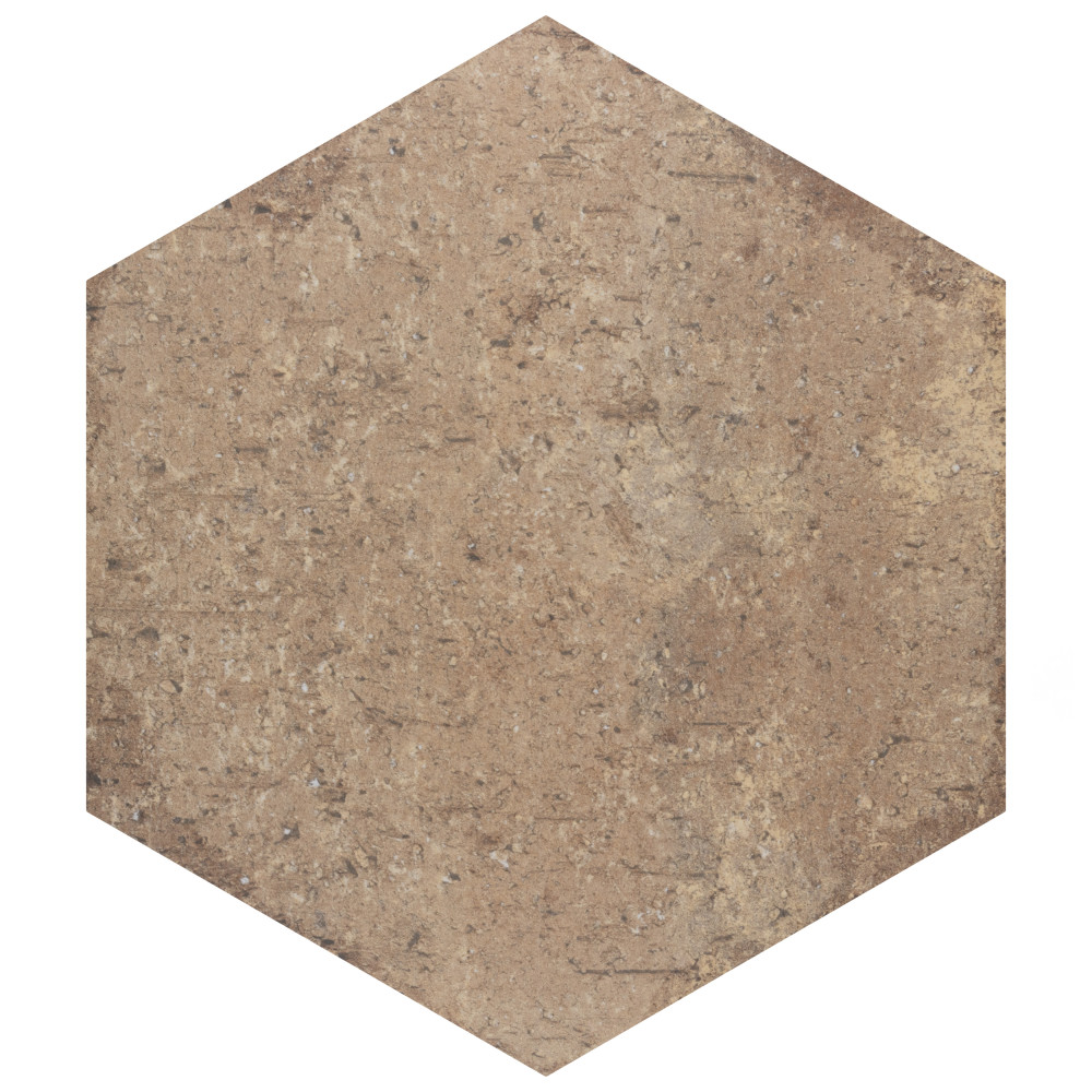 Brickyard Hex Beige 8-1/2 in. x 9-7/8 in. Porcelain Floor and Wall Tile