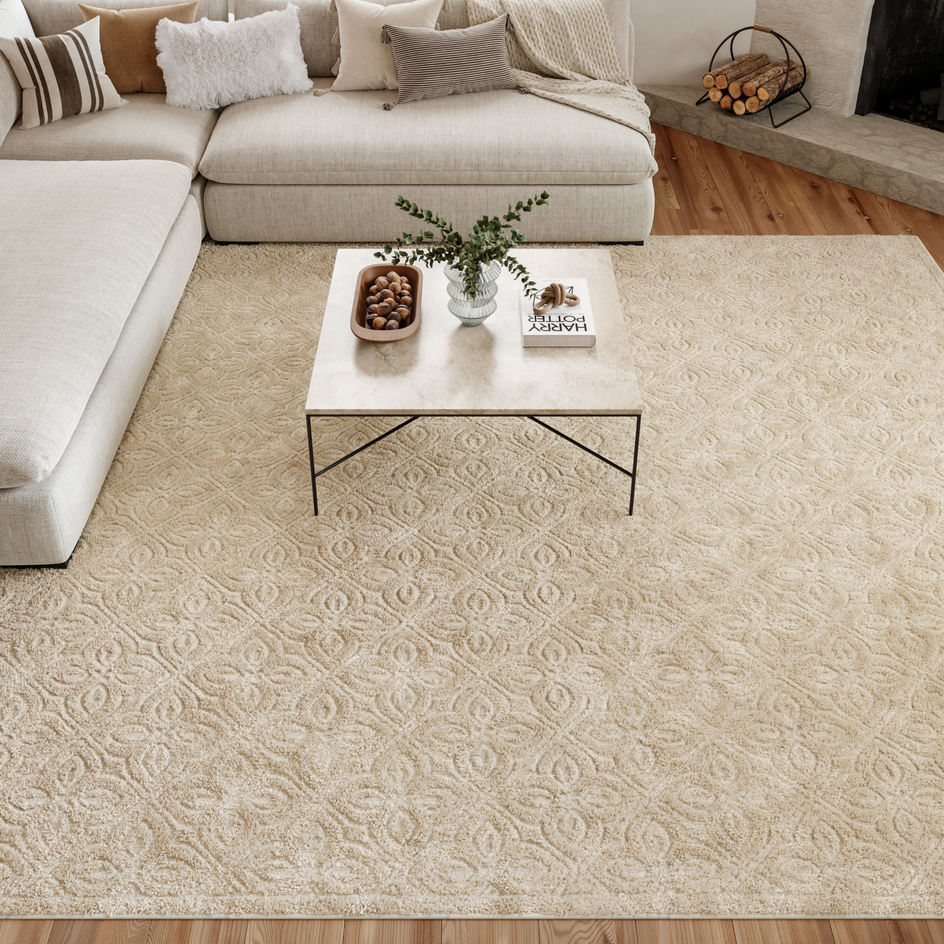 Nourison Washable Charm 8' x 10' Ivory Contemporary Indoor Rug