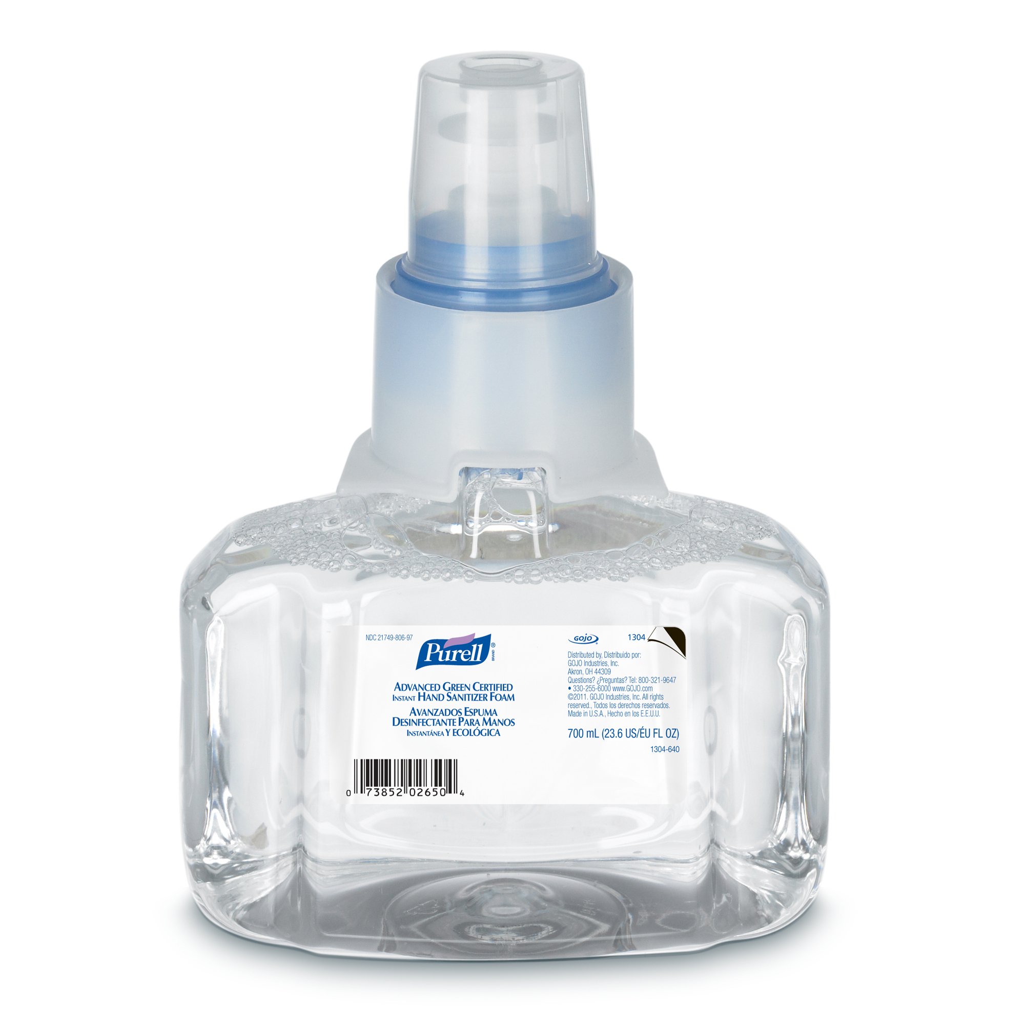 Purell Advanced Hand Sanitizer Foam, 70% Ethyl Alcohol, 700 mL Refill Bottle MK 834497