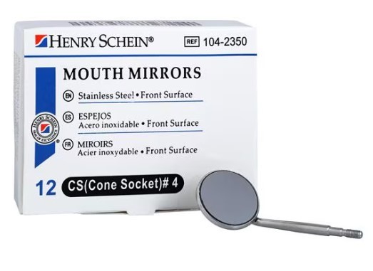 Henry Schein Front Surface Mirror #4 Cone Socket