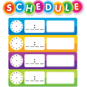 Color Your Classroom: Schedule Mini Bulletin Board Set