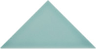 Cursive Soft Teal 6×6 Triangle Glossy