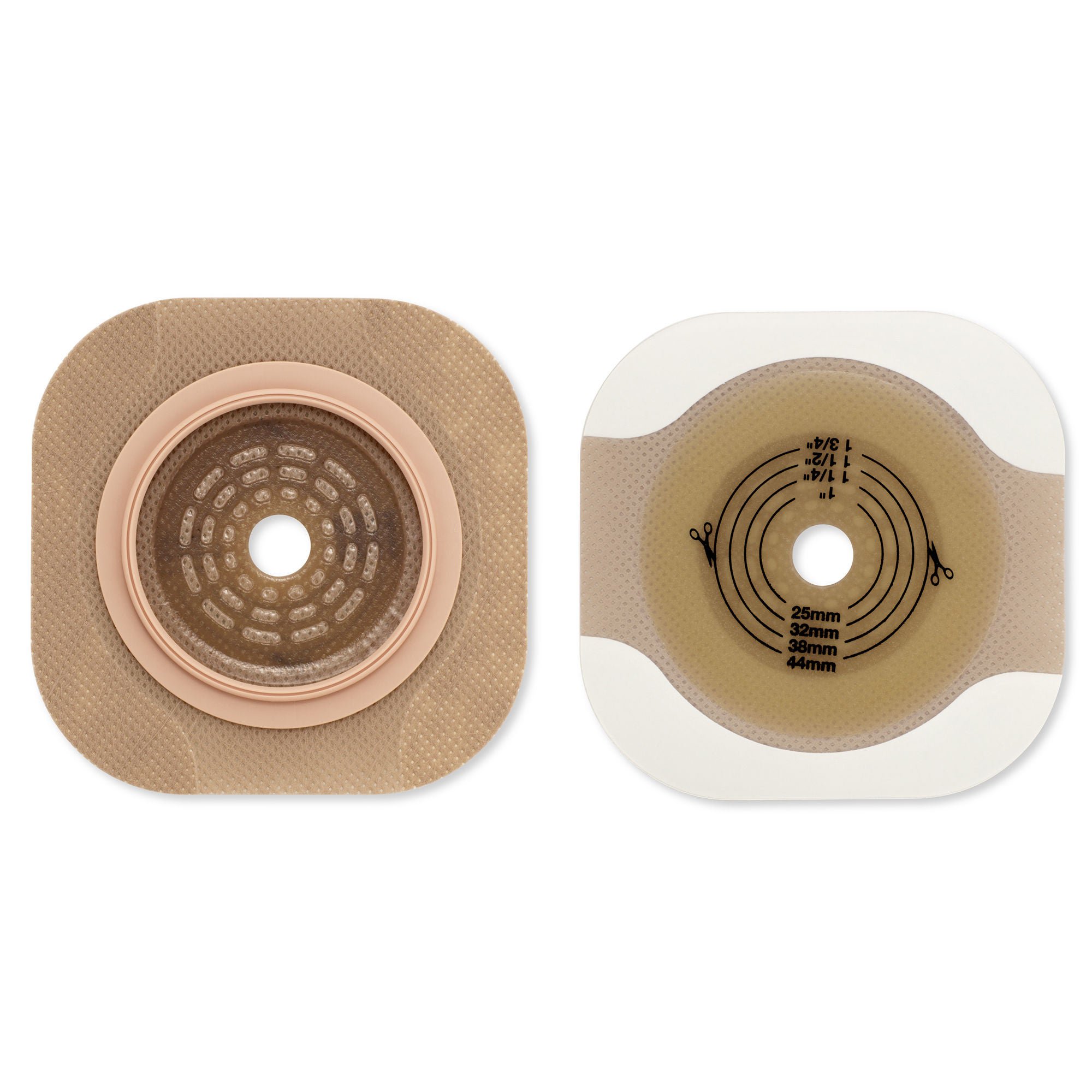 New Image™ Flat CeraPlus™ Ostomy Barrier with Tape Borders, 57 mm Flange, 35 mm