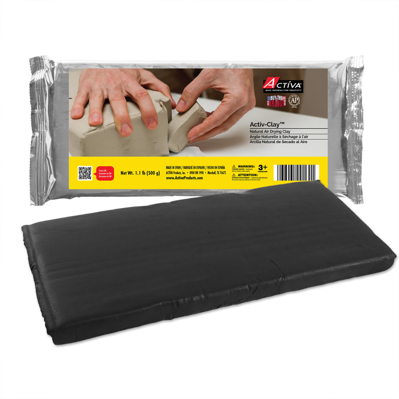 Activ-Clay™ Air Drying Clay, Black, 1.1 lb (500 g)