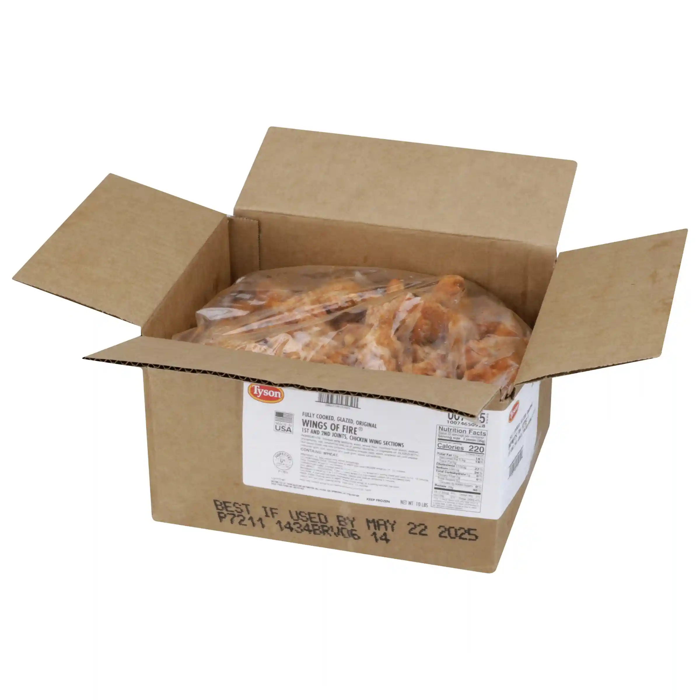 Tyson® Wings of Fire® Fully Cooked Glazed Bone-In Chicken Wing Sections, Medium_image_4