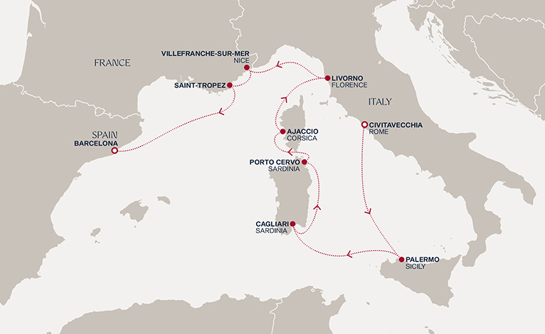 Itinerary map